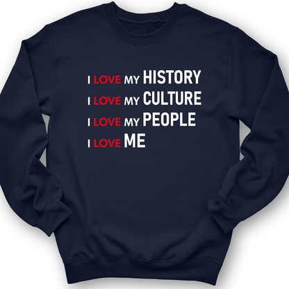 History Culture People Crewneck Navy / S