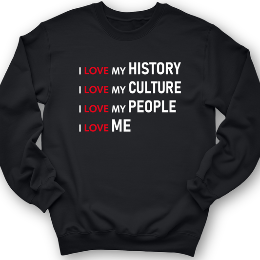 History Culture People Crewneck Black / S