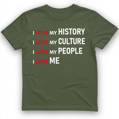 History Culture People T-Shirt Military Green / S
