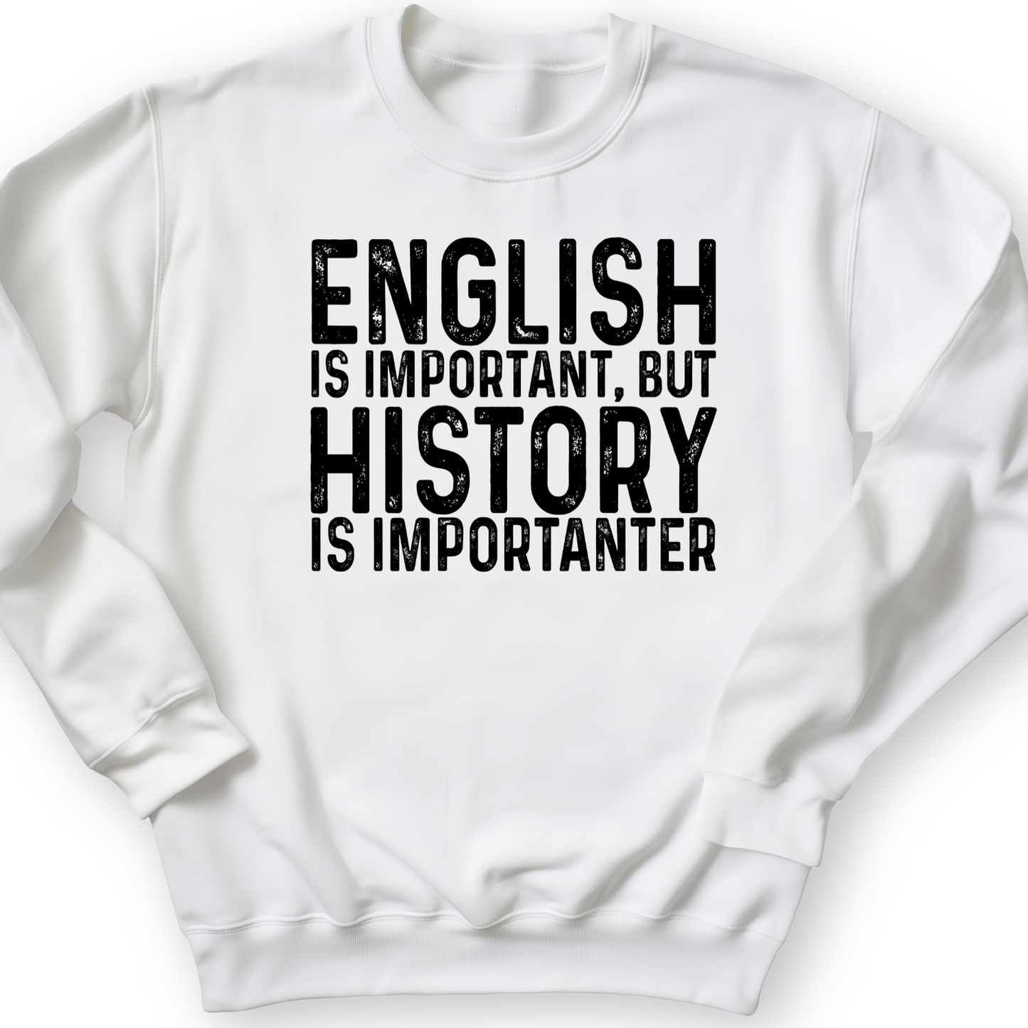 History Is Importanter Crewneck White / S