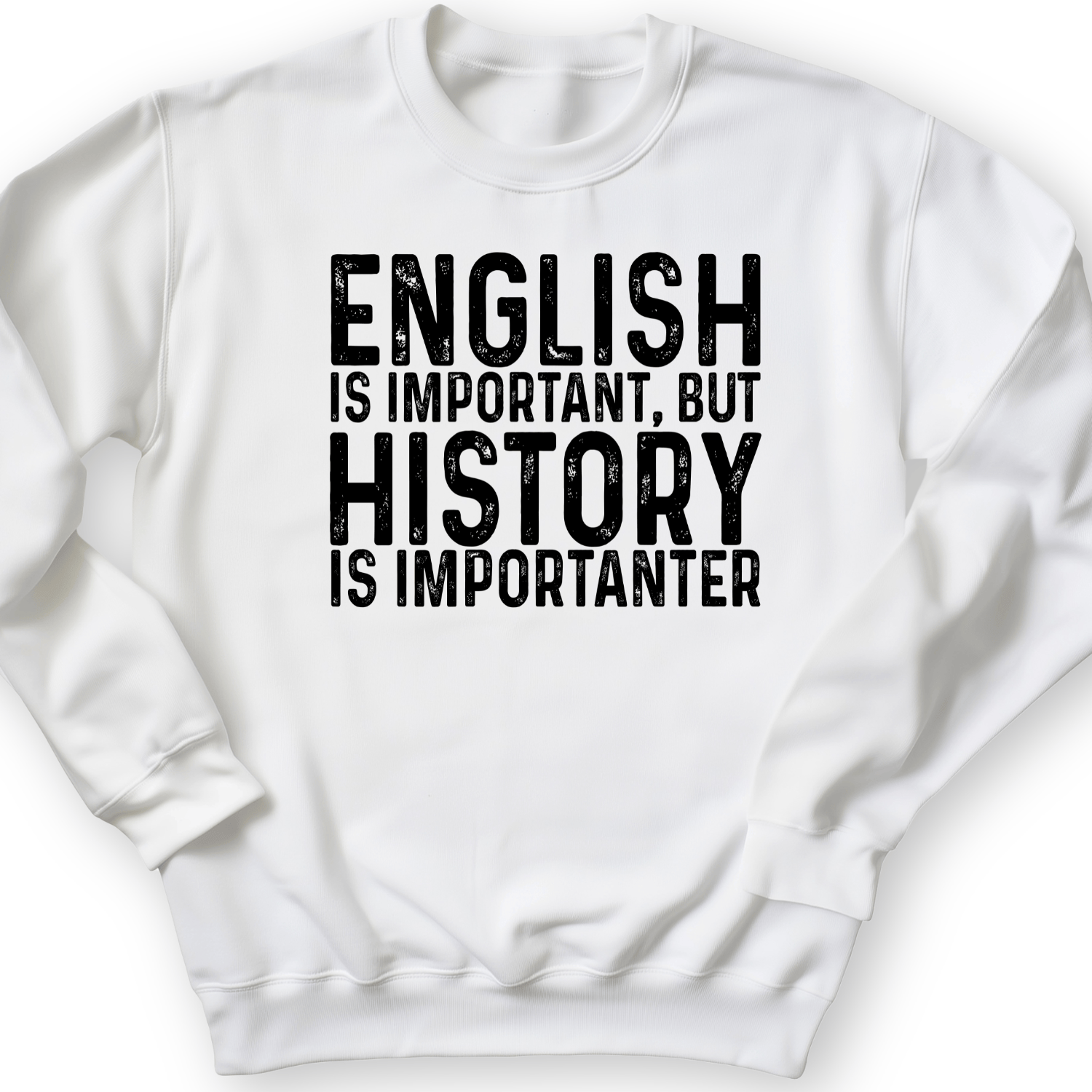 History Is Importanter Crewneck White / S