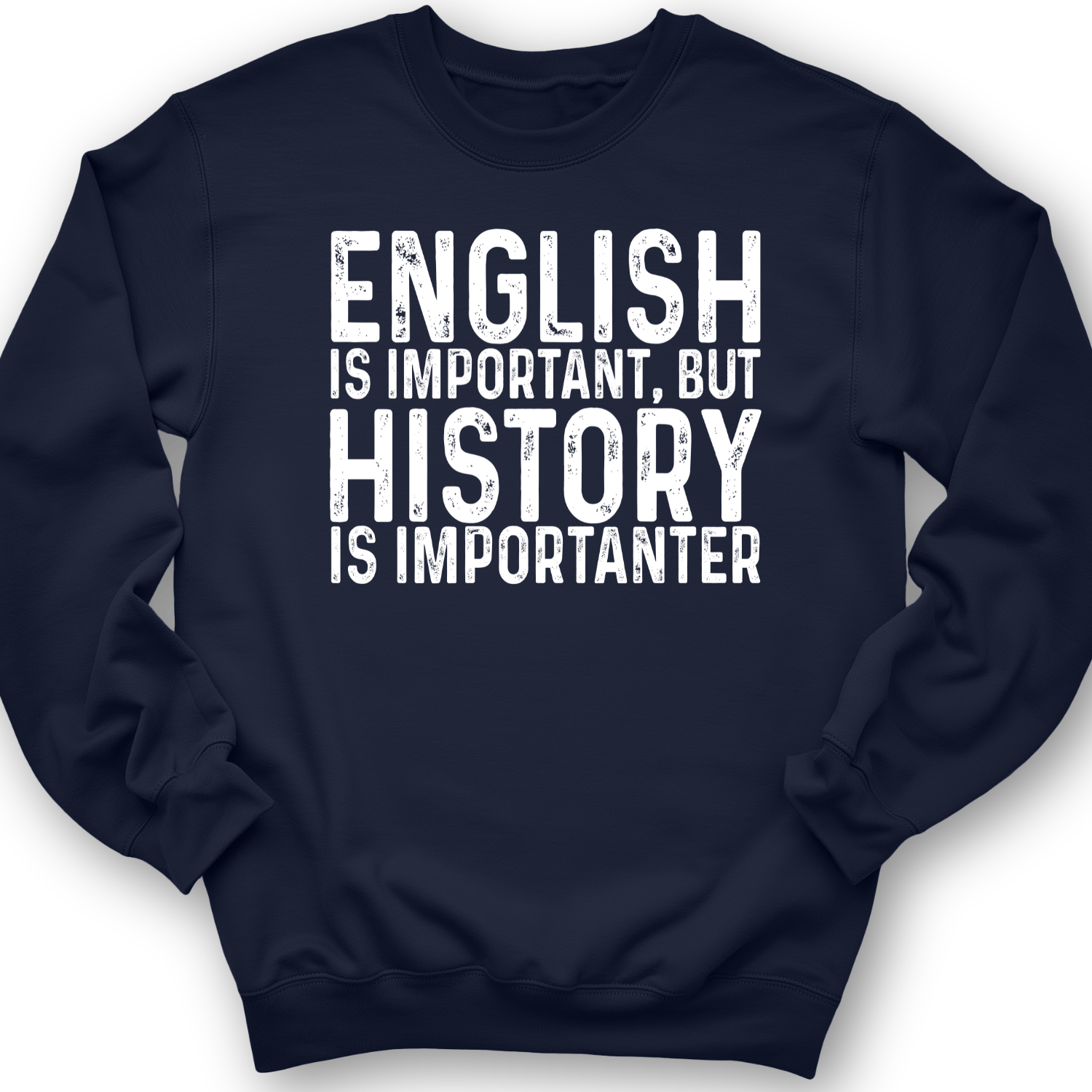 History Is Importanter Crewneck Navy / S