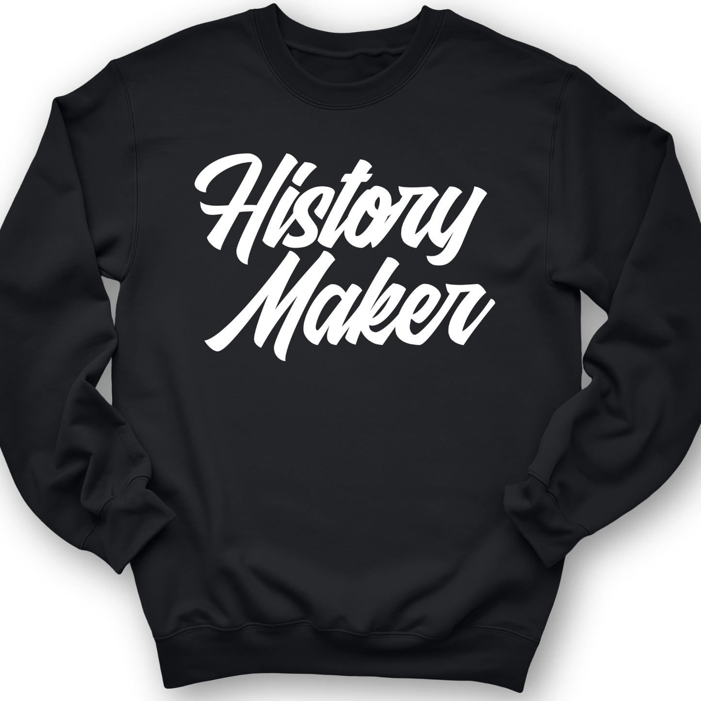 History Maker Cursive Crewneck Black / S
