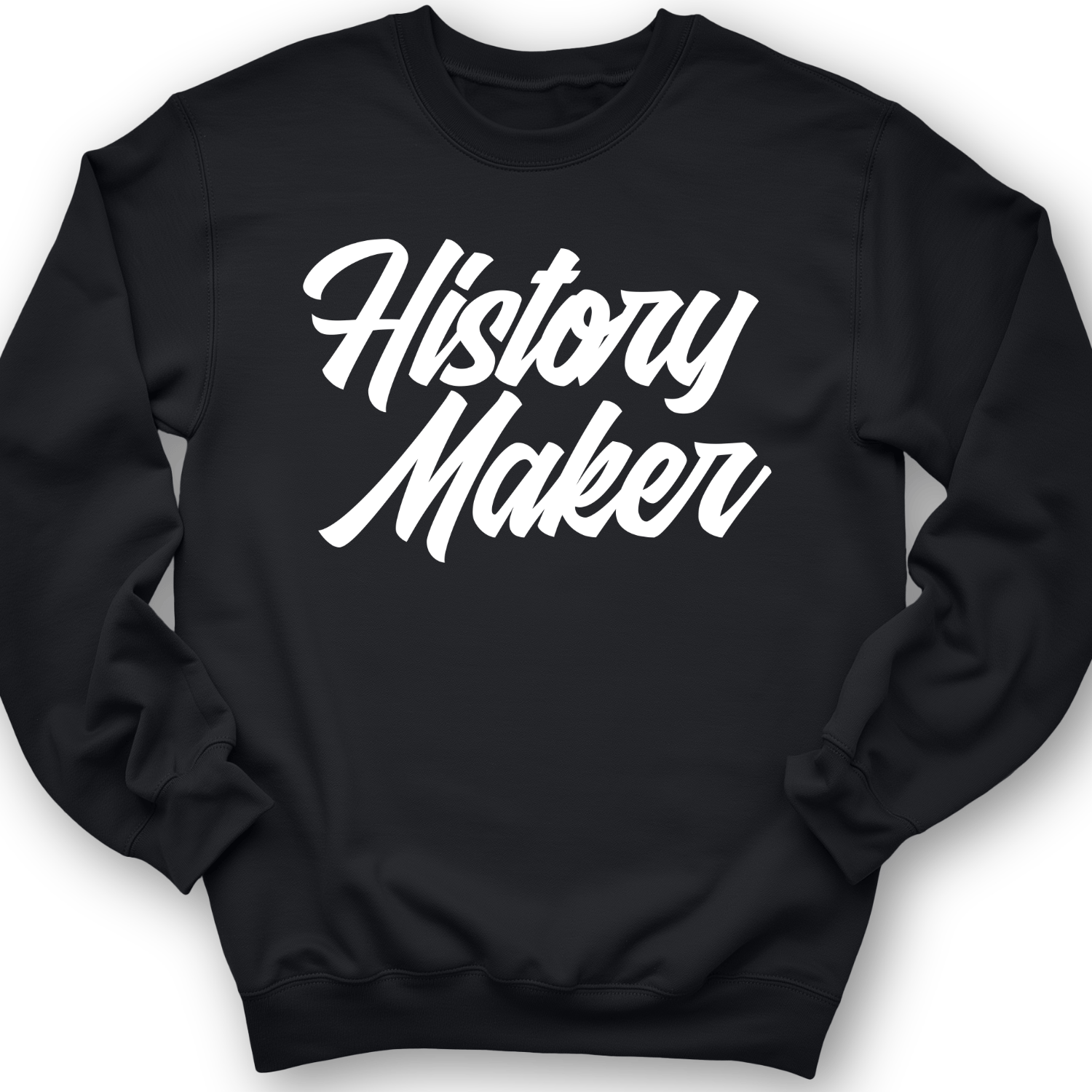 History Maker Cursive Crewneck Black / S
