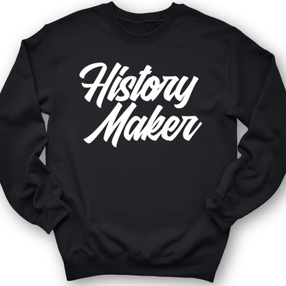 History Maker Cursive Crewneck Black / S