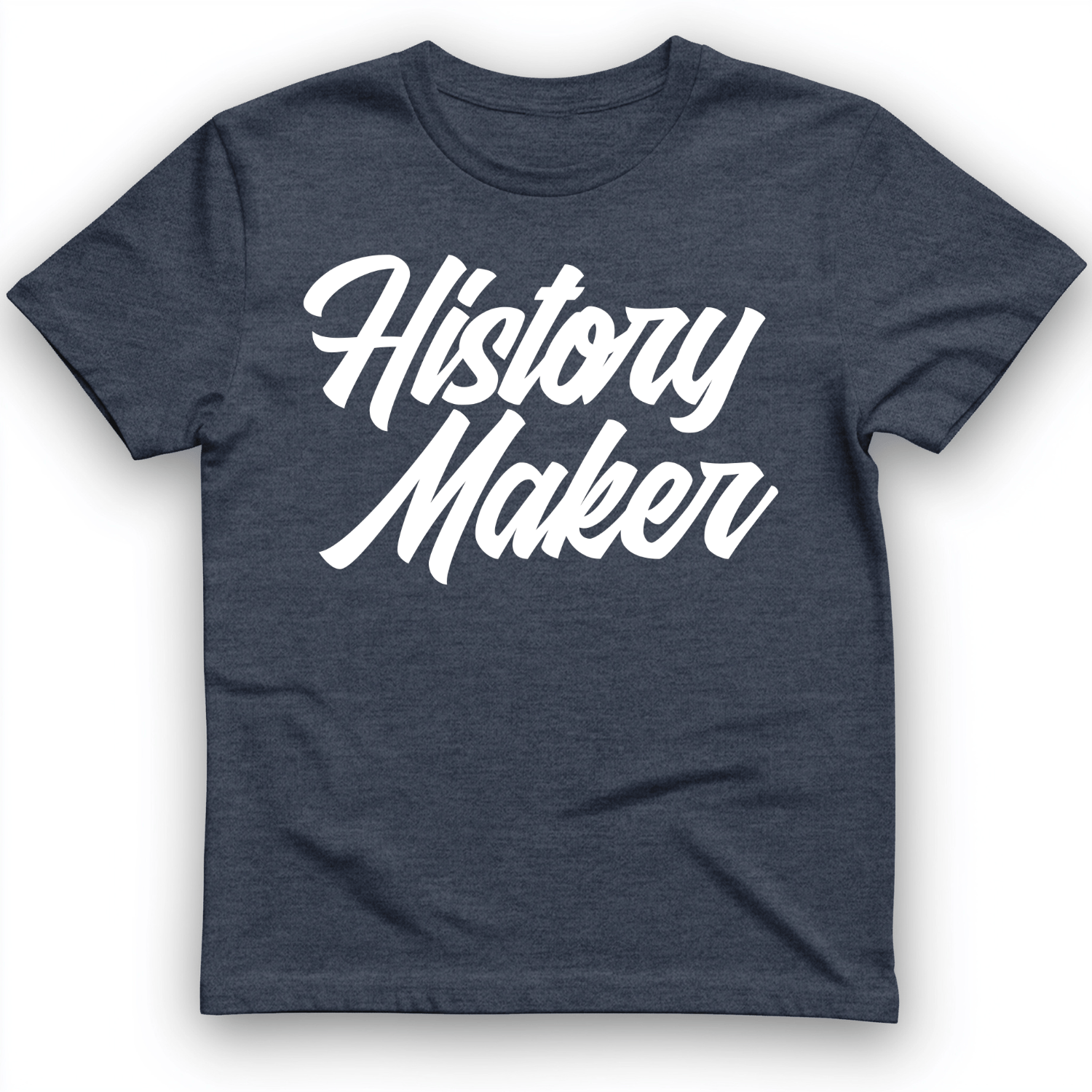 History Maker Cursive T-Shirt Heather Navy / S