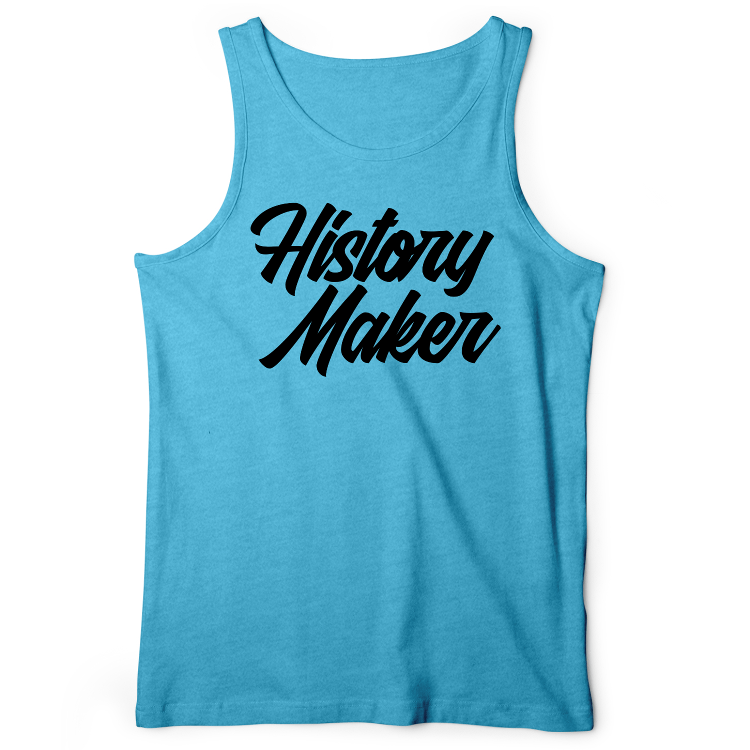 History Maker Cursive Tank Aqua TriBlend / XS
