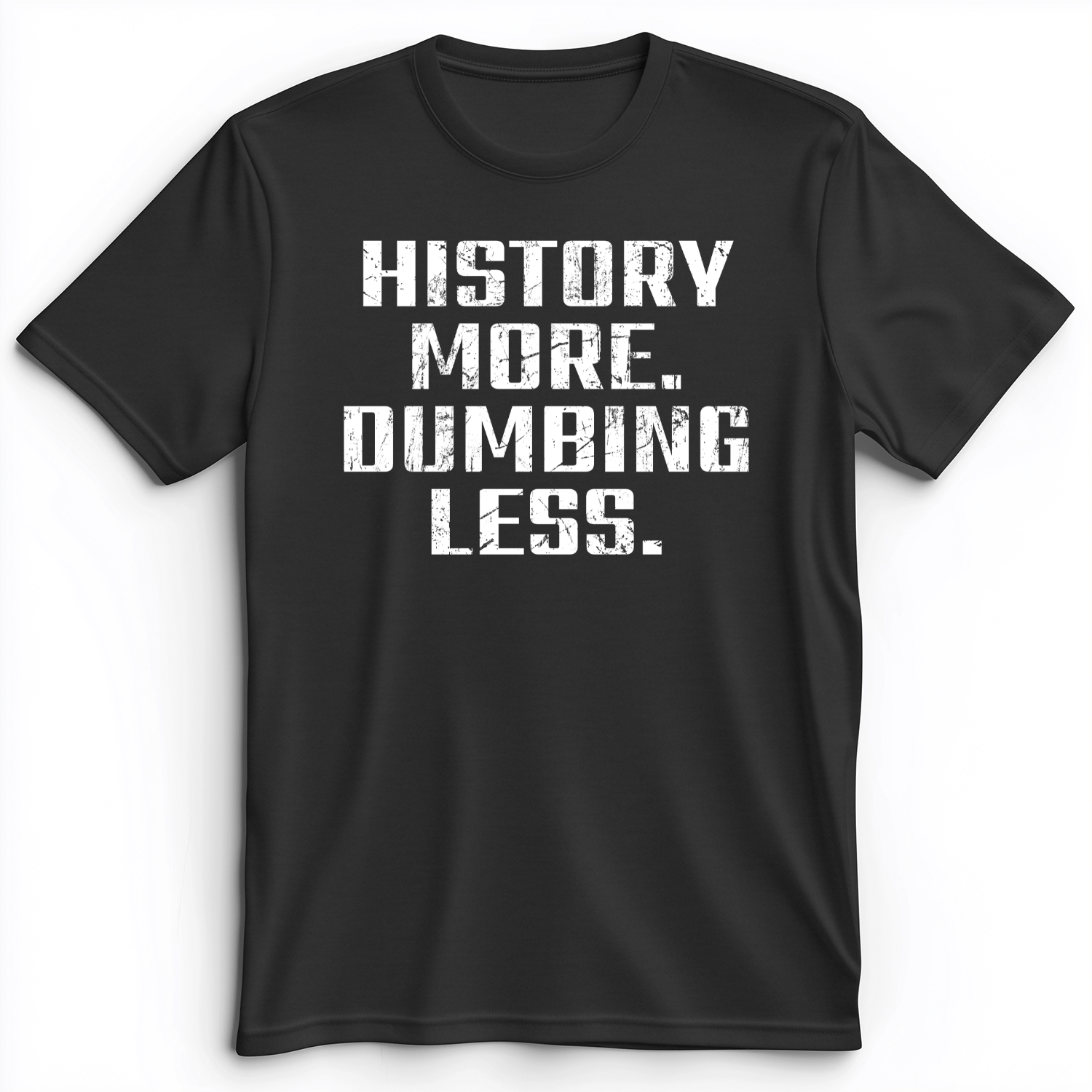History More Dumbing Less Premium Tee Dark Grey Heather / S
