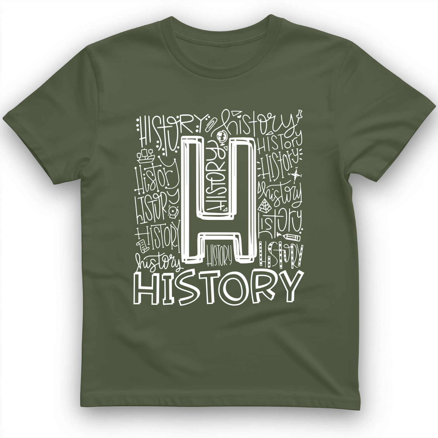 History T-Shirt Military Green / S
