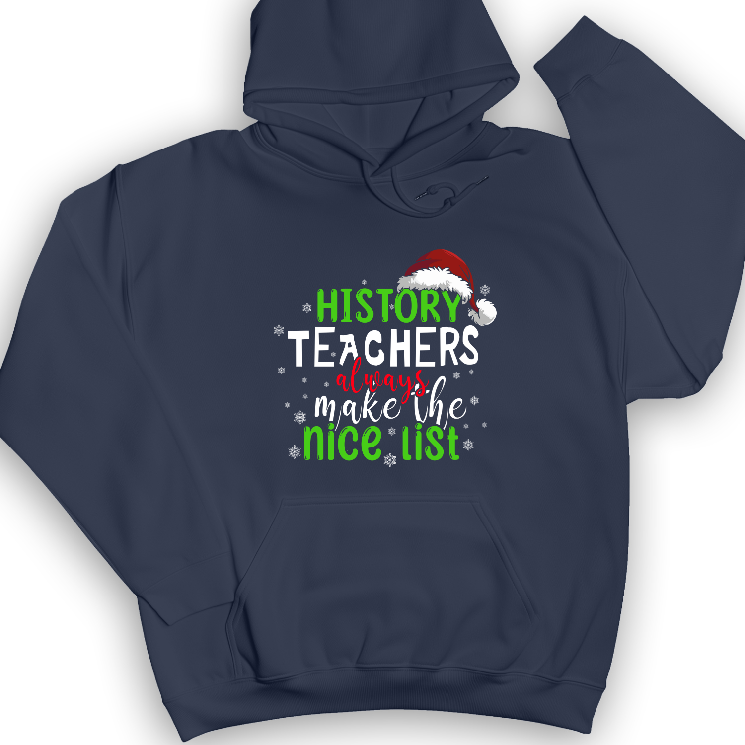 History Teachers Are On Nice List Hoodie Navy / S