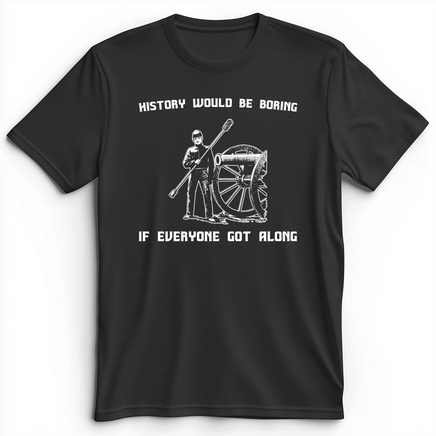 History Would Be Boring Premium Tee Dark Grey Heather / S