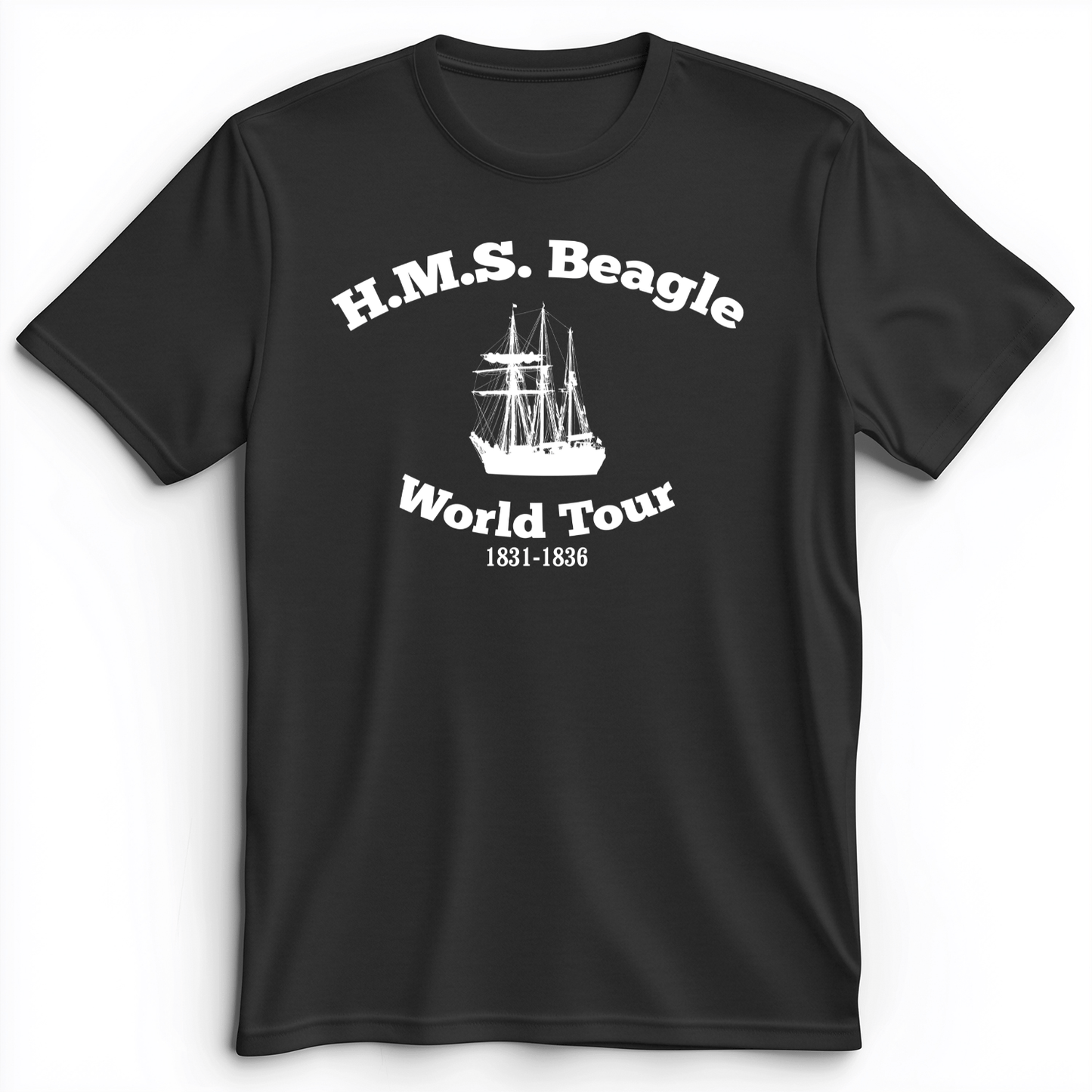 HMS Beagle World Tour Premium Tee Dark Grey Heather / S