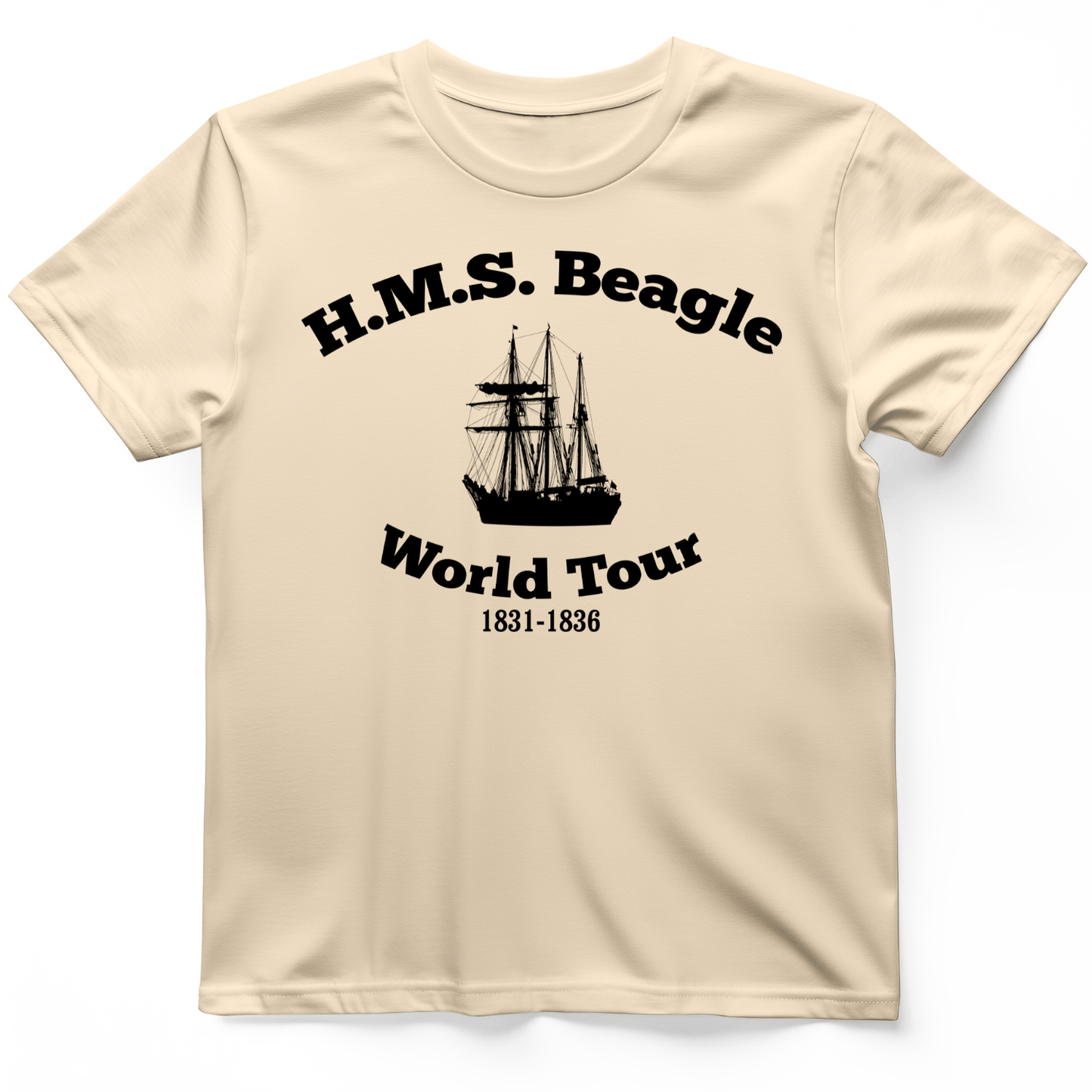 HMS Beagle World Tour T-Shirt Natural / S