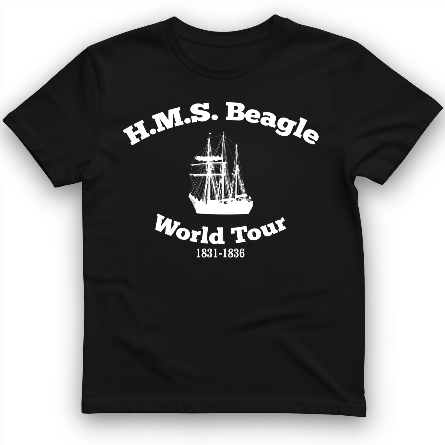 HMS Beagle World Tour T-Shirt Black / S