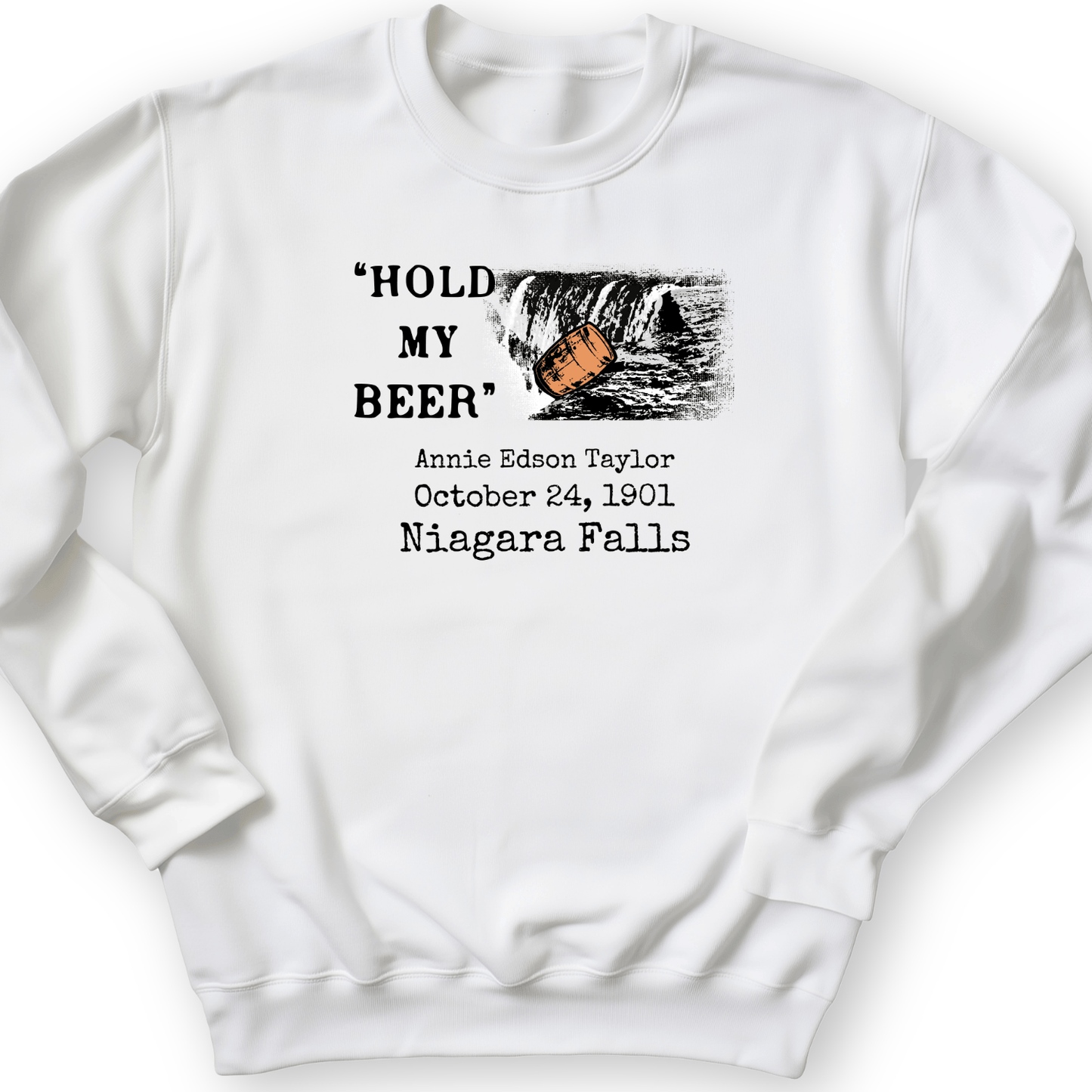 Hold My Beer Crewneck White / S