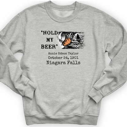 Hold My Beer Crewneck Sport Grey / S