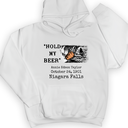 Hold My Beer Hoodie White / S