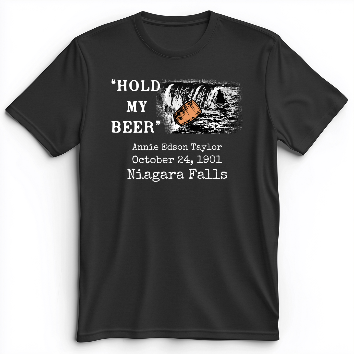 Hold My Beer Premium Tee Dark Grey Heather / S