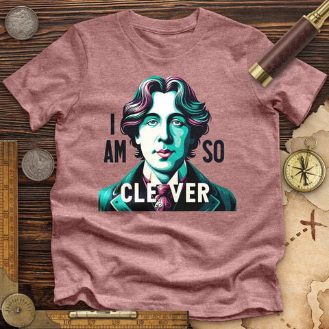 I Am So Clever High Quality Tee Heather Mauve / S