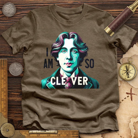 I Am So Clever High Quality Tee Heather Olive / S