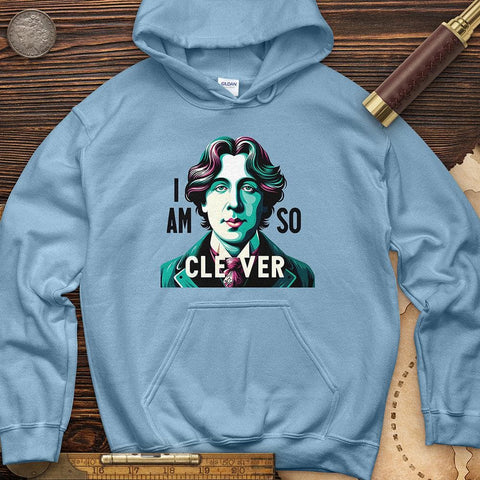 I Am So Clever Hoodie Light Blue / S