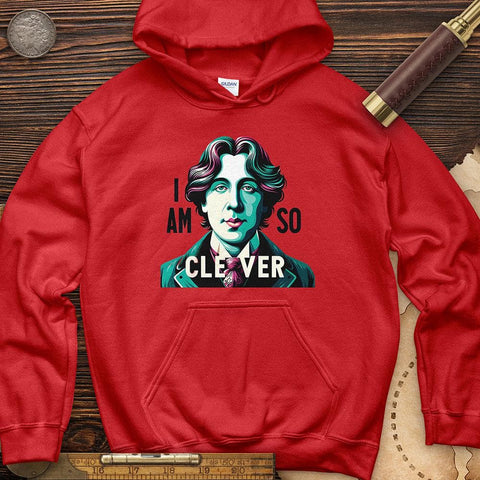 I Am So Clever Hoodie Red / S