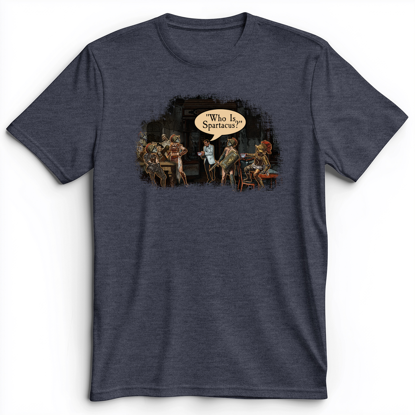 I Am Spartacus Premium Tee Heather Navy / S