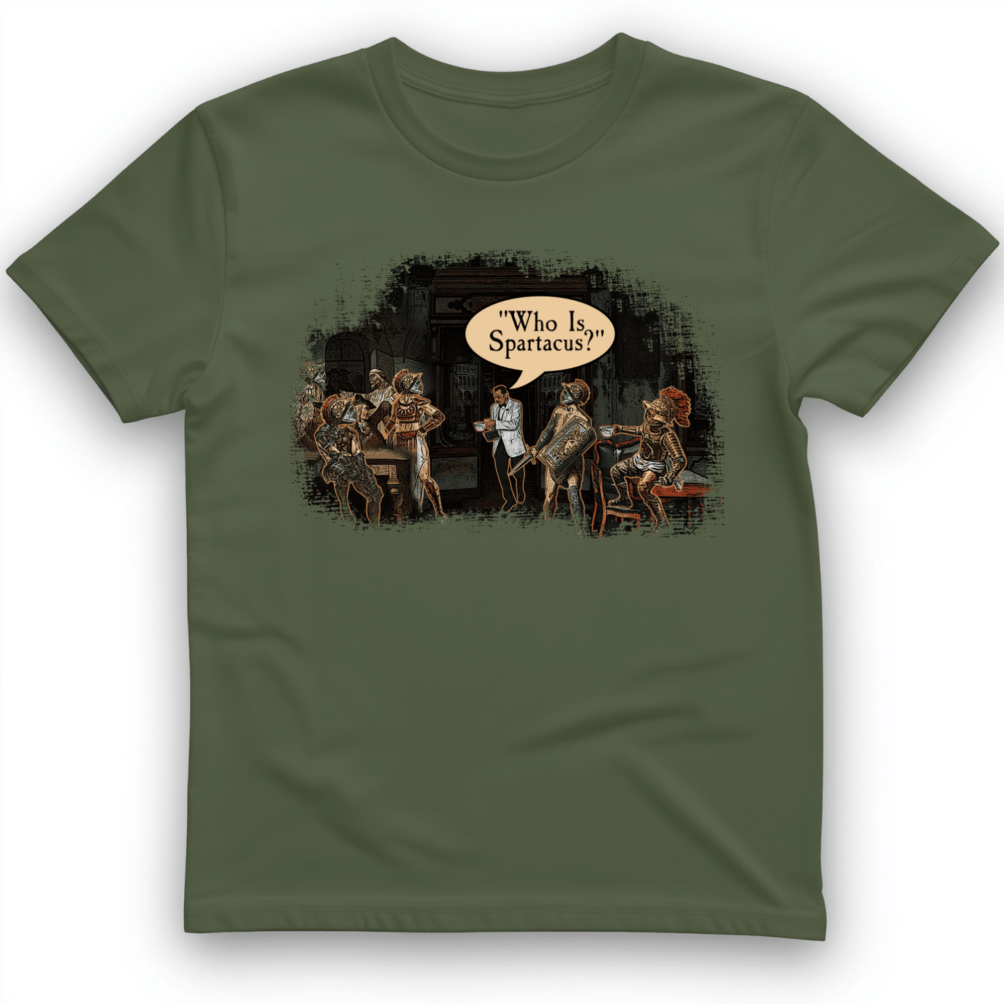 I Am Spartacus T-Shirt Military Green / S