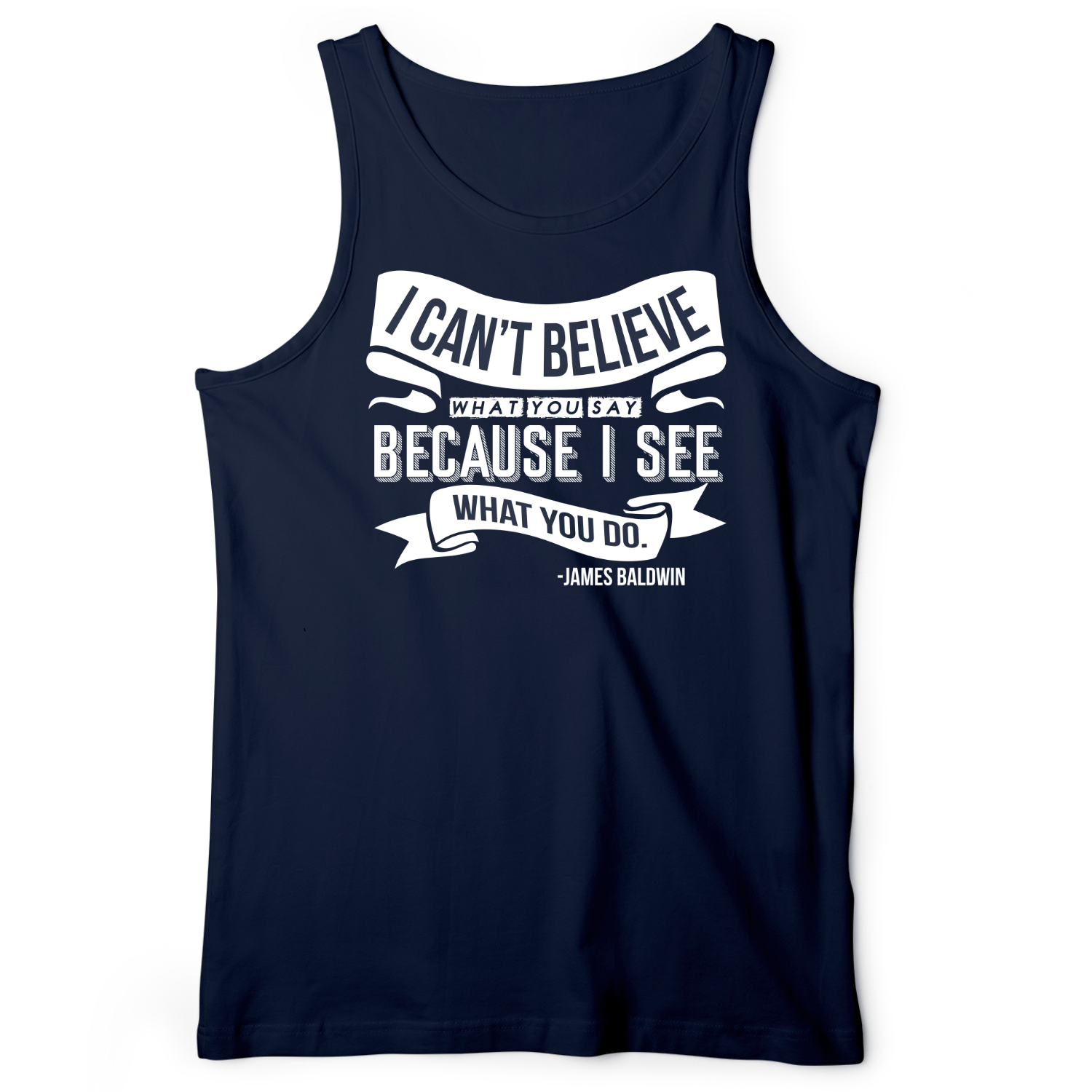 I Can't Believe What You Say Tank Navy / XS