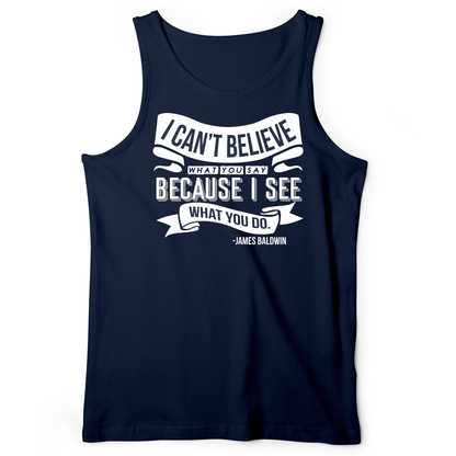 I Can't Believe What You Say Tank Navy / XS