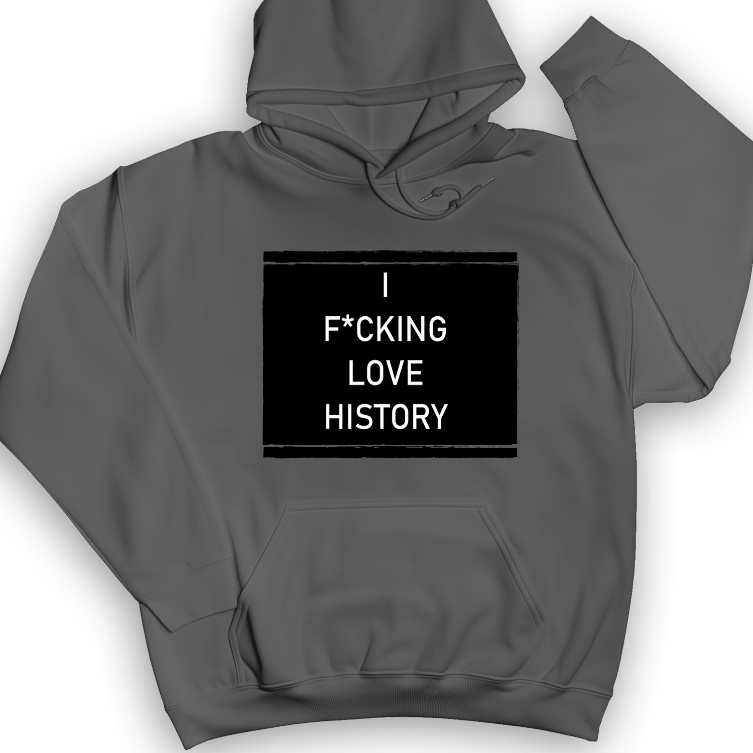 I F*cking Love History Hoodie Charcoal / S