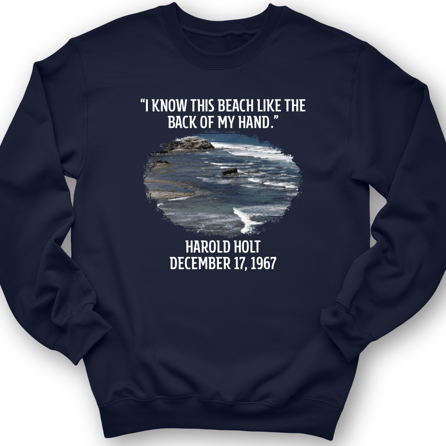 I Know This Beach Crewneck Navy / S