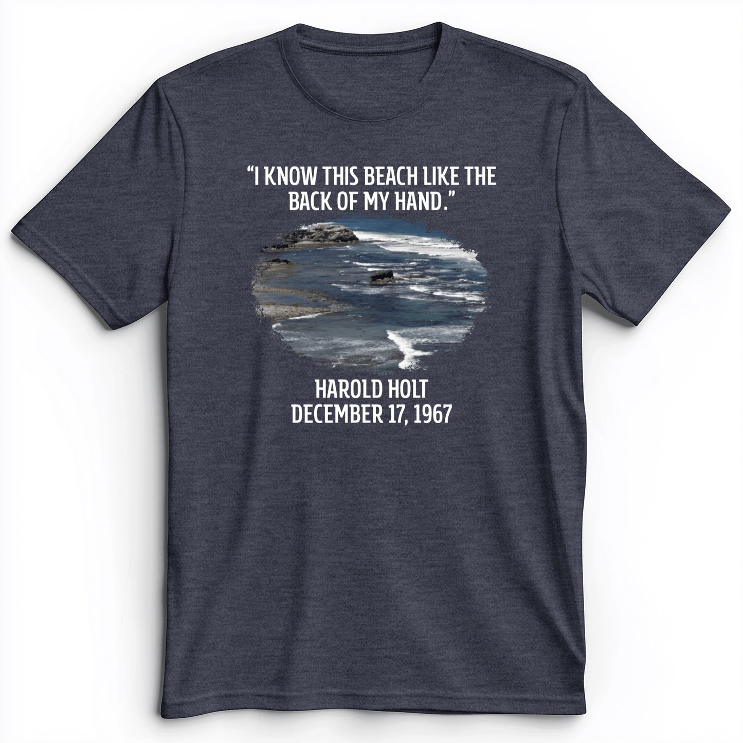 I Know This Beach Premium Tee Heather Navy / S