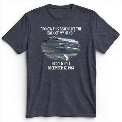 I Know This Beach Premium Tee Heather Navy / S