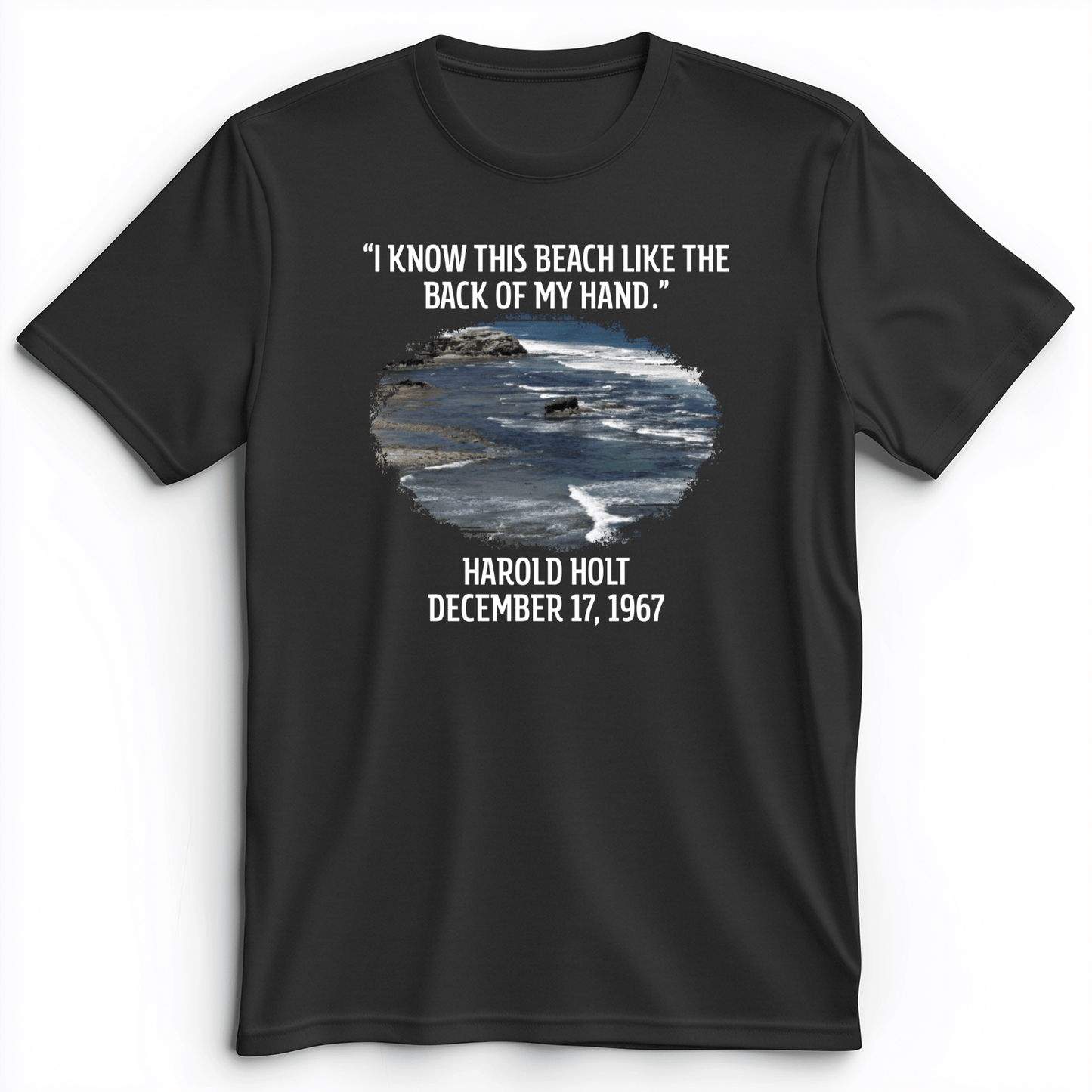 I Know This Beach Premium Tee Dark Grey Heather / S