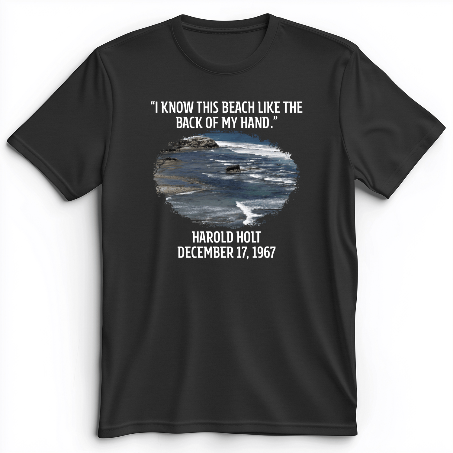 I Know This Beach Premium Tee Dark Grey Heather / S