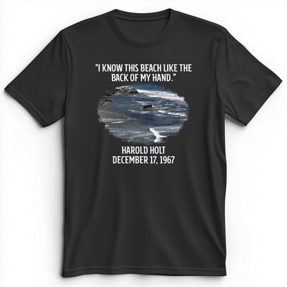 I Know This Beach Premium Tee Dark Grey Heather / S