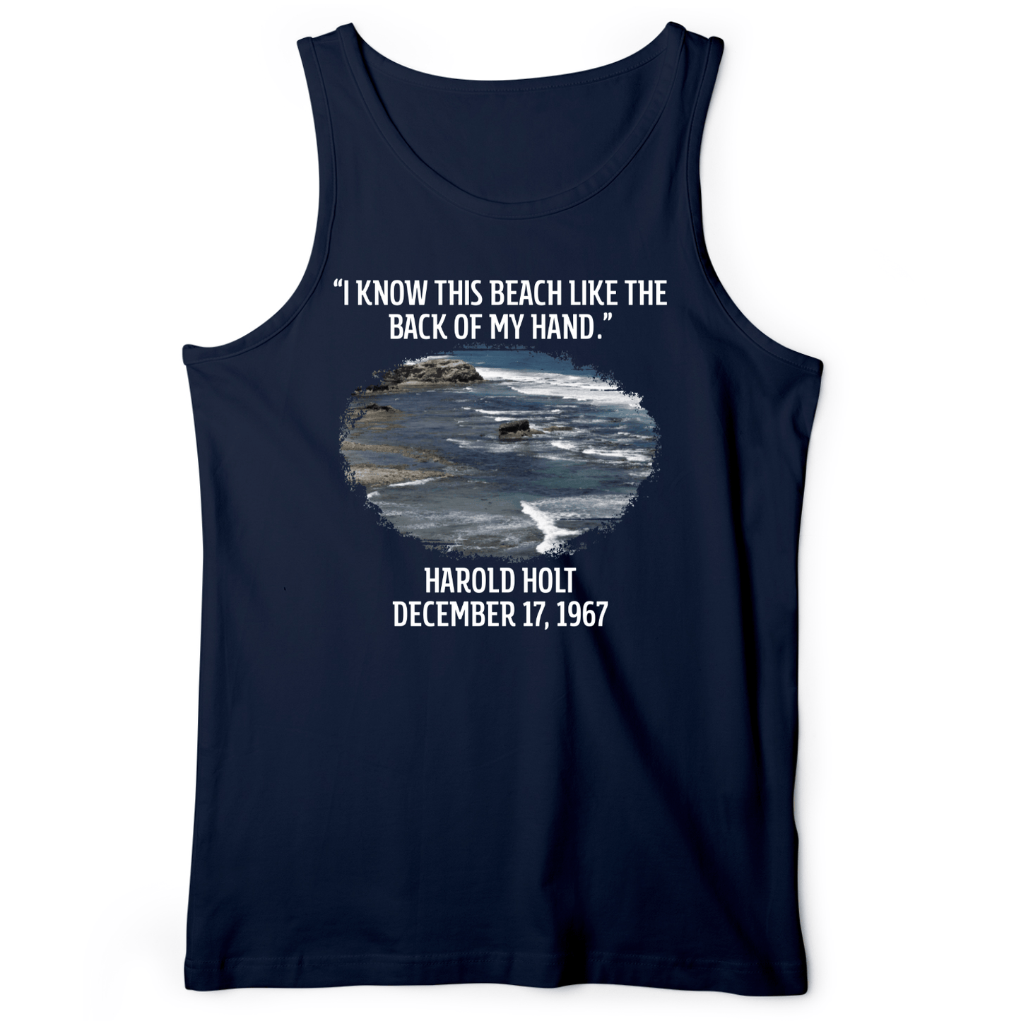 I Know This Beach Tank Navy / XS