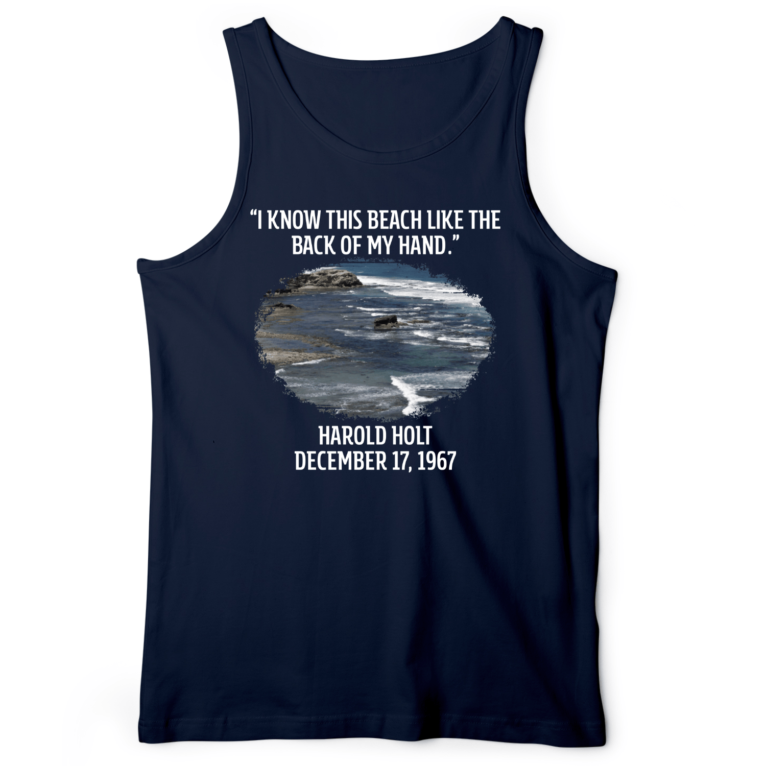I Know This Beach Tank Navy / XS