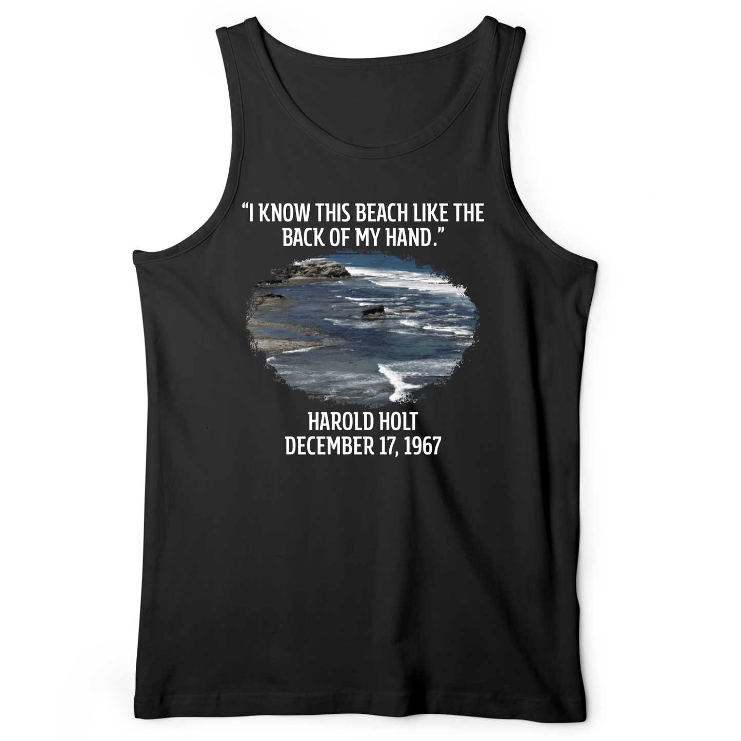 I Know This Beach Tank Black / XS