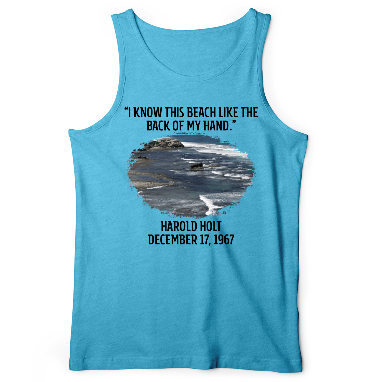 I Know This Beach Tank Aqua TriBlend / XS