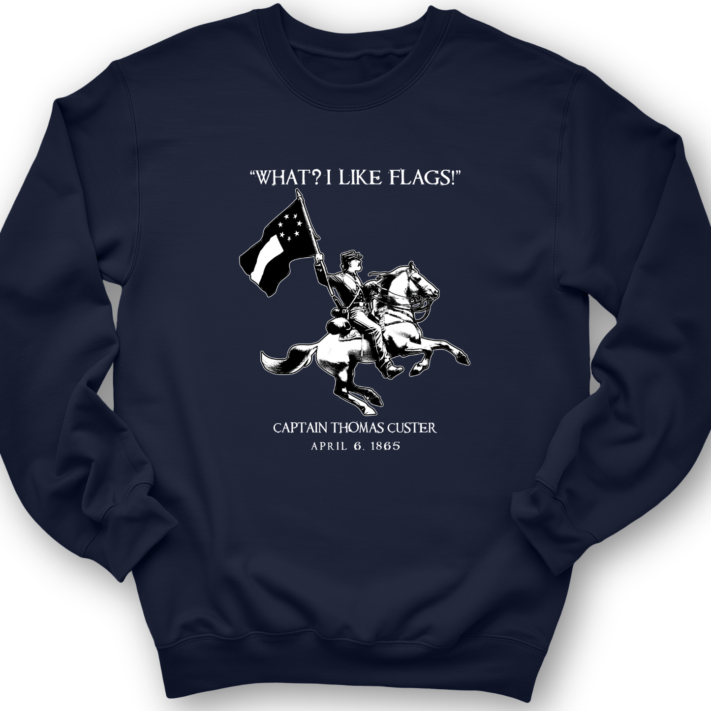 I Like Flags Crewneck Navy / S