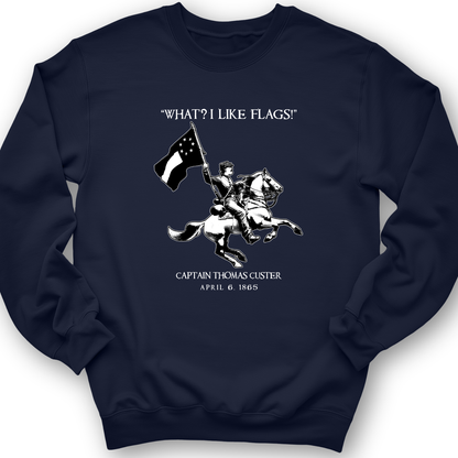 I Like Flags Crewneck Navy / S