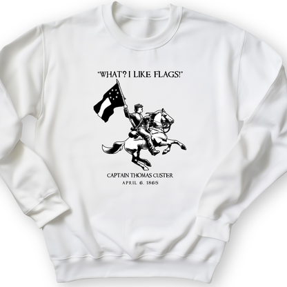 I Like Flags Crewneck White / S