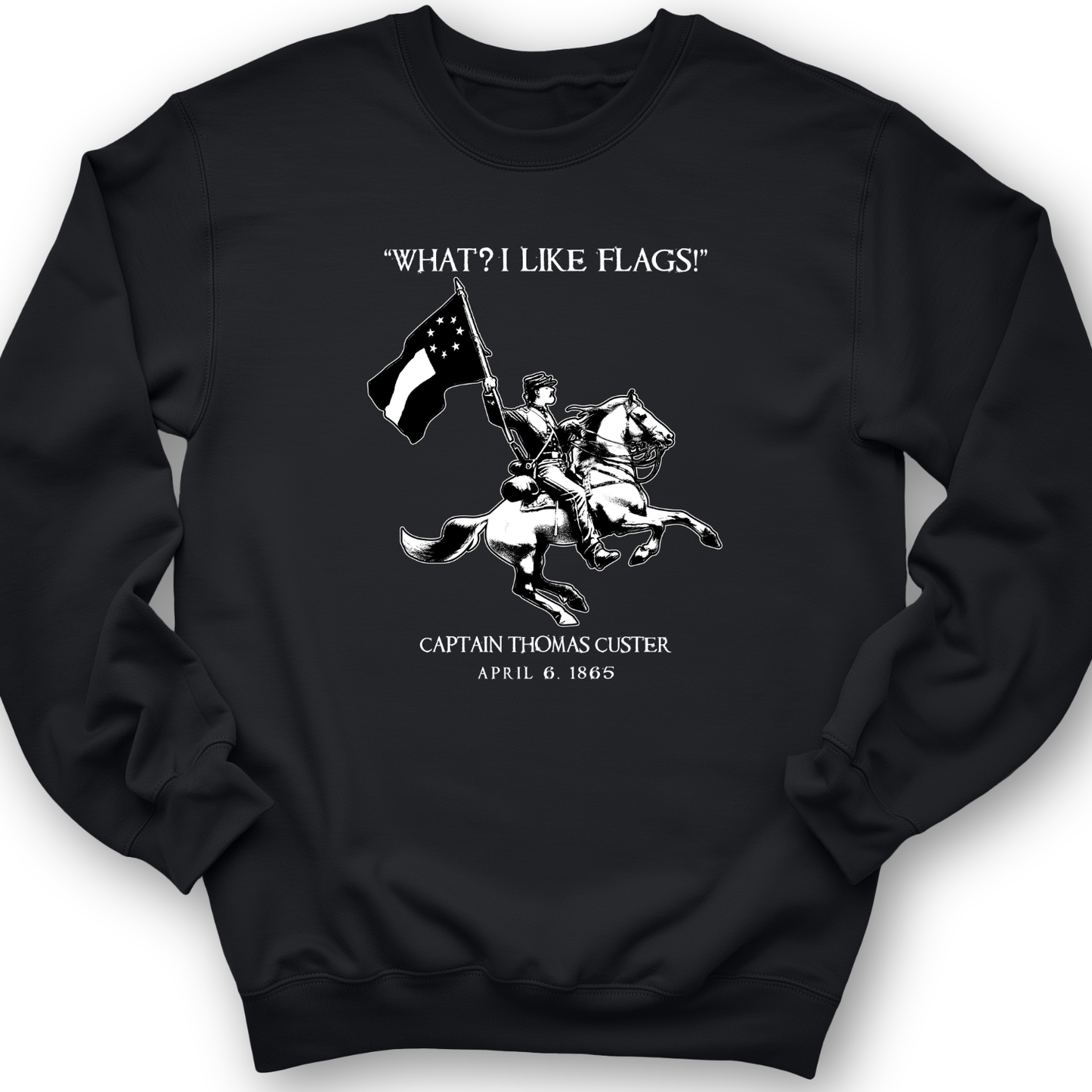I Like Flags Crewneck Black / S