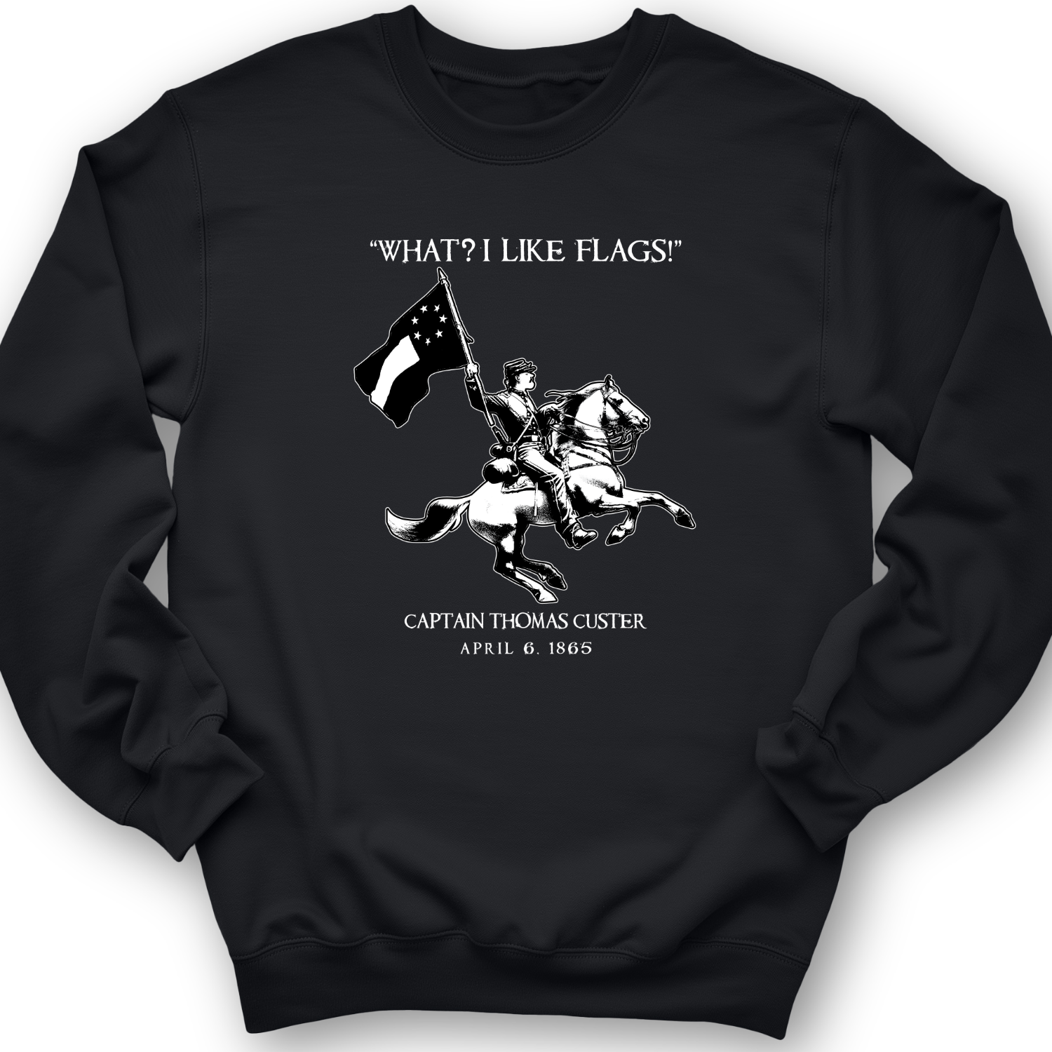 I Like Flags Crewneck Black / S