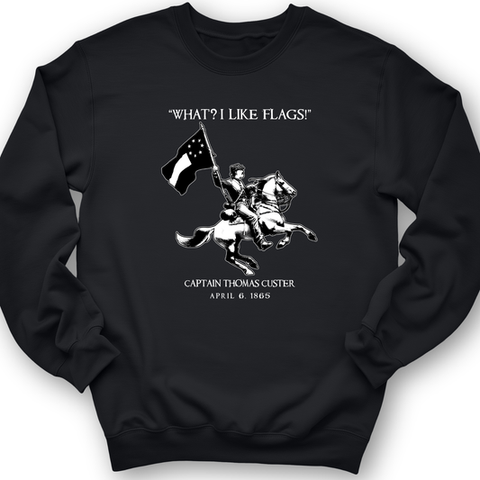 I Like Flags Crewneck Black / S