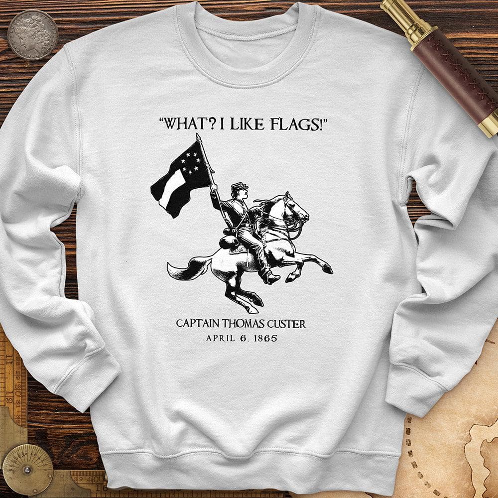 I Like Flags Crewneck White / S