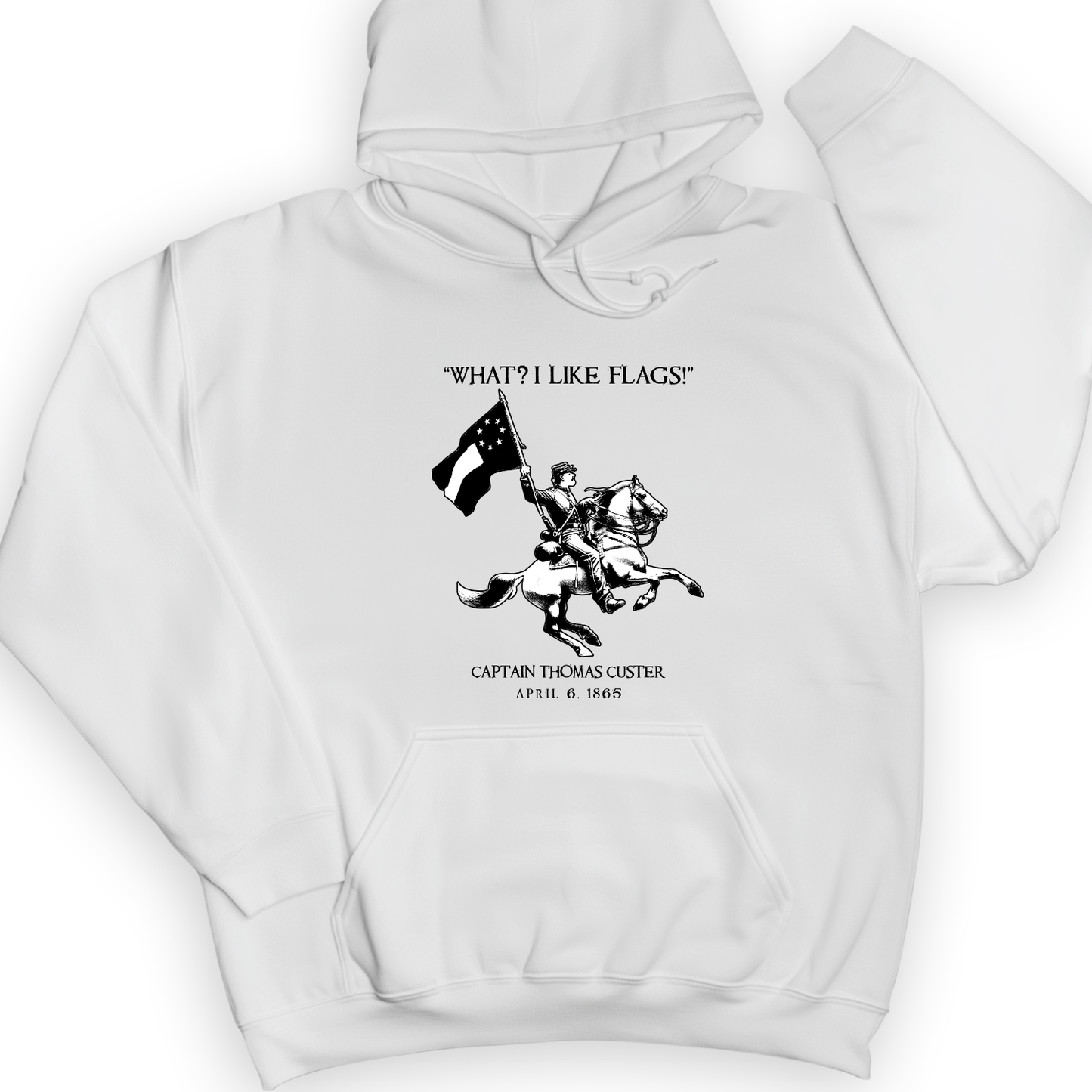 I Like Flags Hoodie White / S