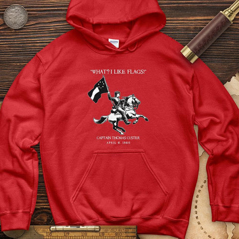 I Like Flags Hoodie Red / S